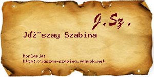 Jászay Szabina névjegykártya