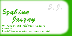 szabina jaszay business card